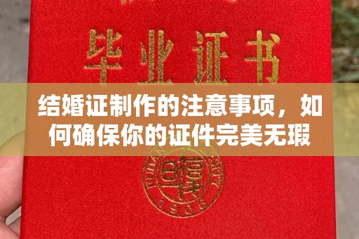 台山结婚证制作的注意事项，如何确保你的证件完美无瑕