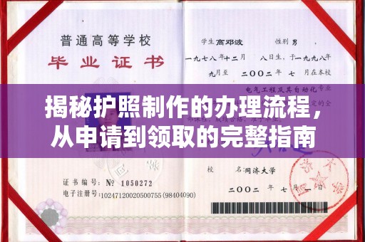 台山揭秘护照制作的办理流程，从申请到领取的完整指南