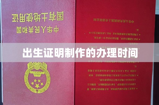 台山出生证明制作的办理时间